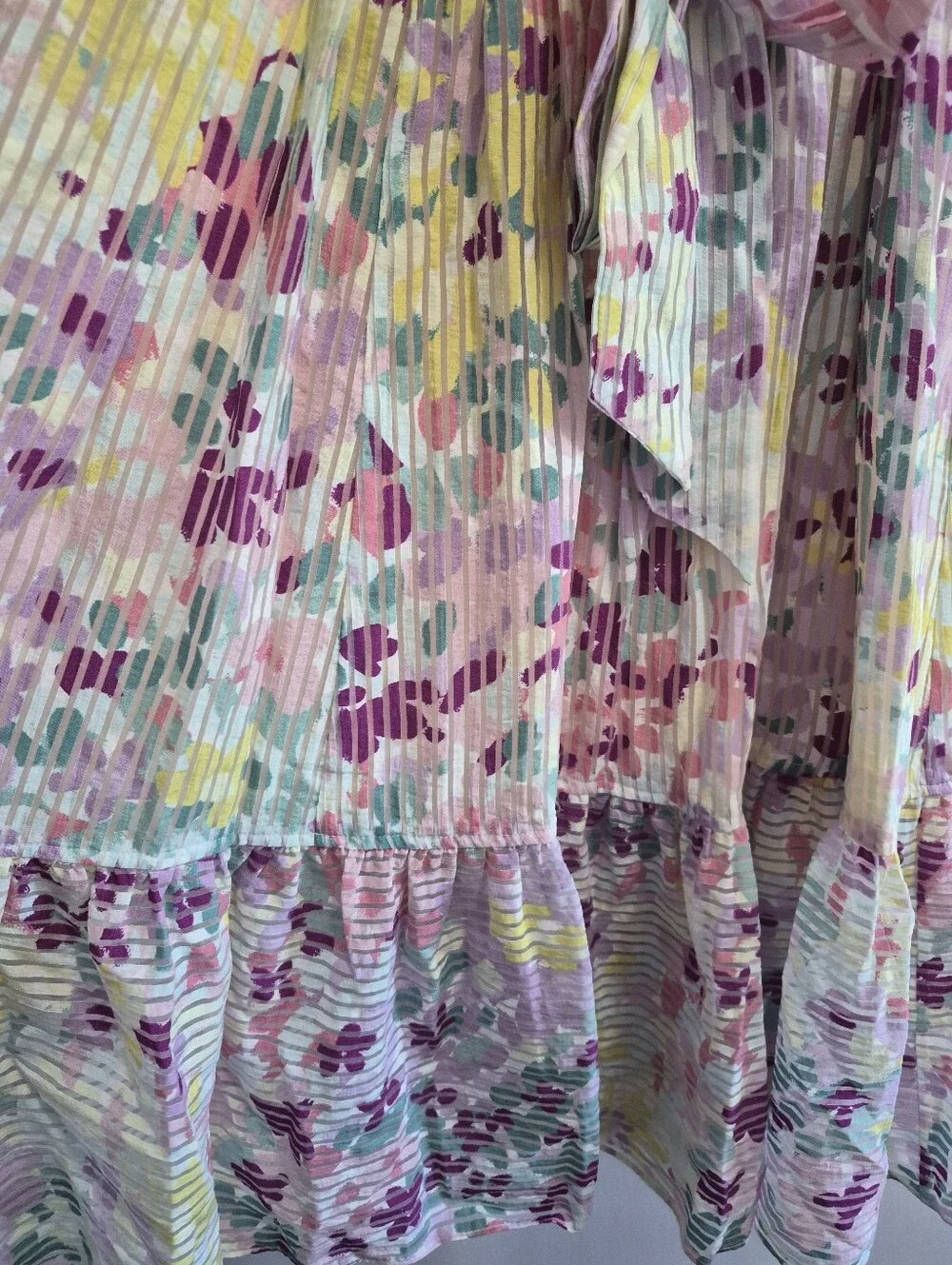 Kate Spade New York NWOT CREAM Women's Painted Petals Burnout Dress Size 0